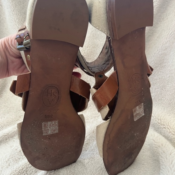 Ash Miami Canvas and Leather Gladiator Cargo Sandals - Picture 5 of 11